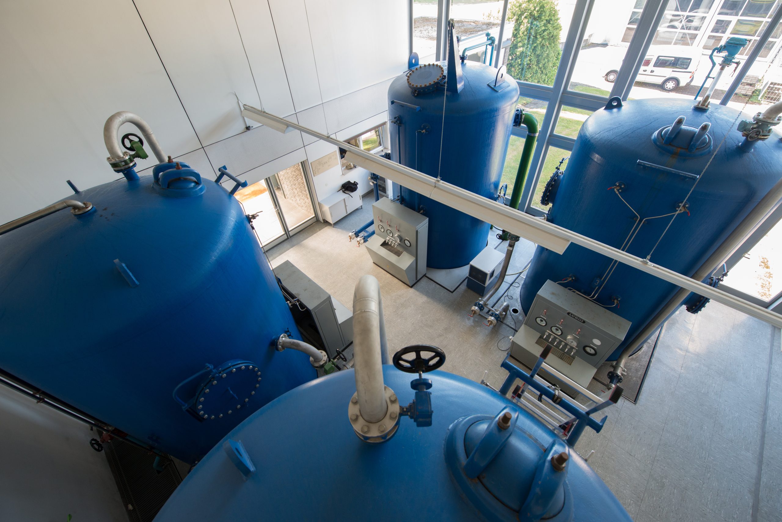 Filteranlagen im Wasserwerk bei der Bad Honnef AG