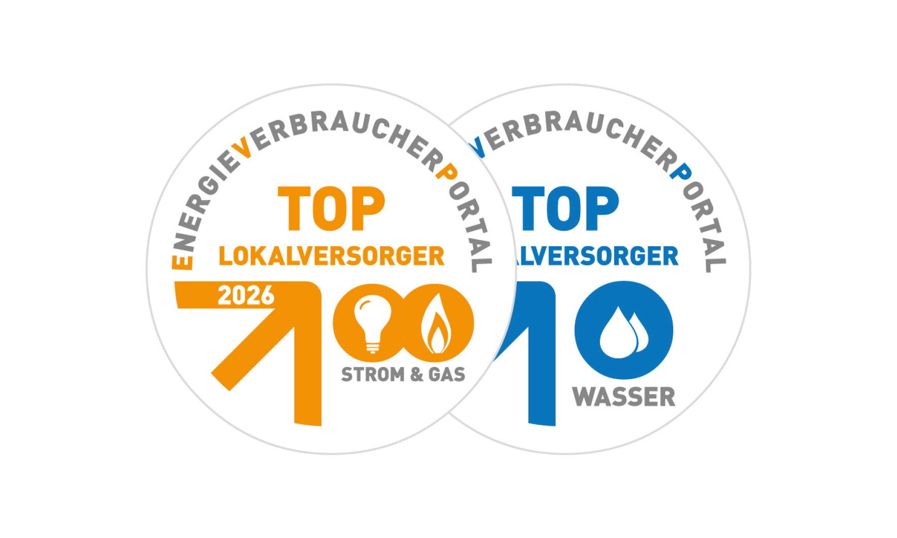 TOP-Lokalversorger 2026 Siegel für Strom, Gas und Wasser