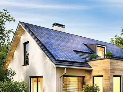 Photovoltaikanlage auf Neubauhaus